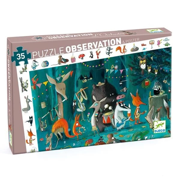 Djeco - Puzzle de Observação 35pçs: A Orquestra