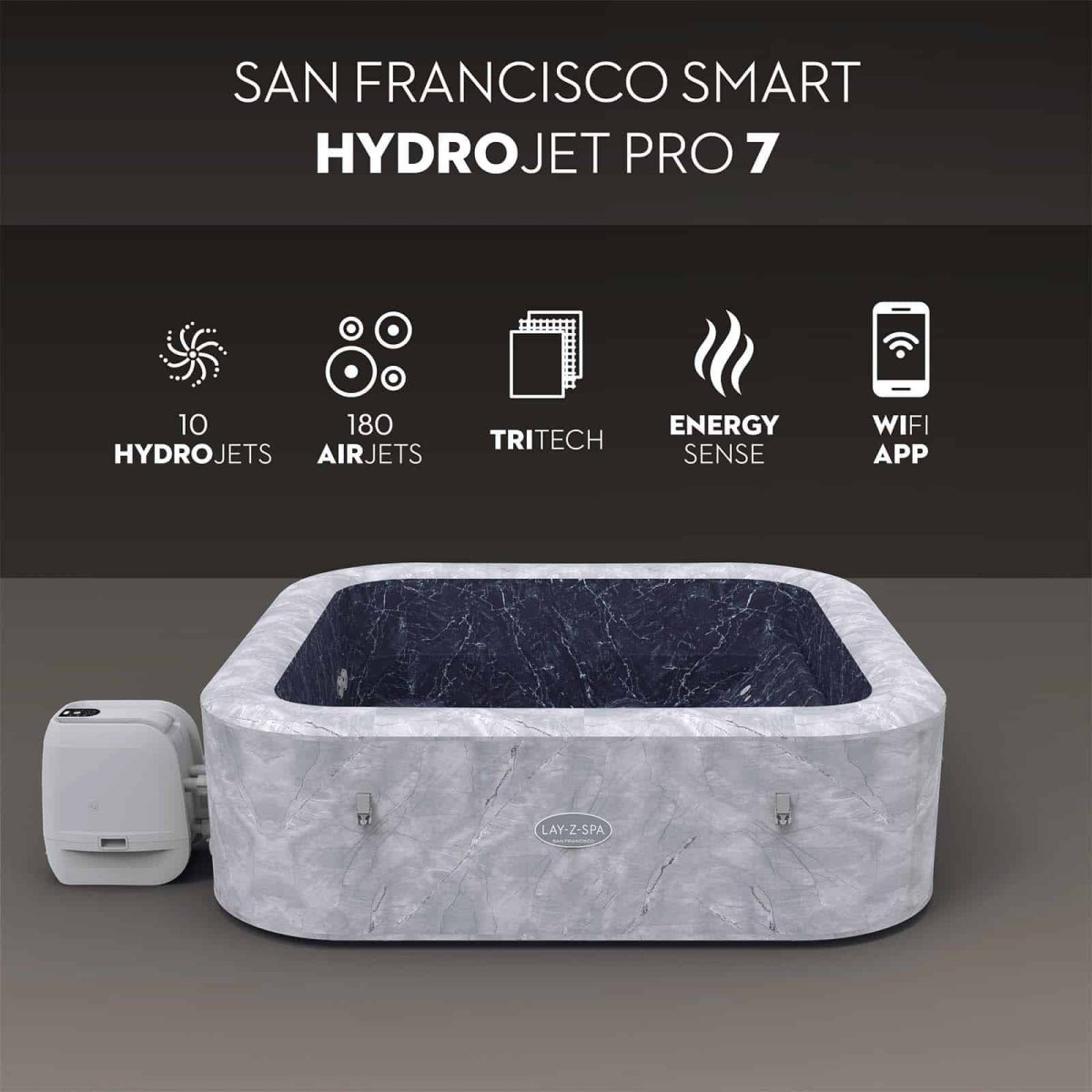 Spa insuflável 5-7 pessoas Lay-Z-Spa San Francisco Smart HydroJet - Image 7