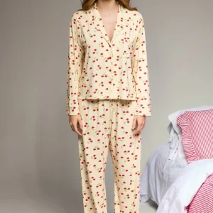 Pijama Feminino Clássico Longo Cherry - Off