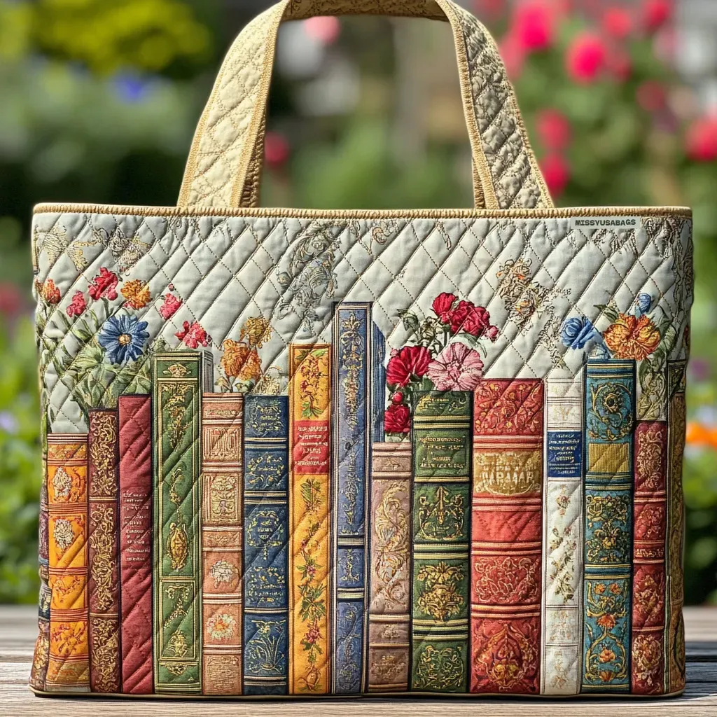 Bolsa acolchoada - Biblioteca Encantada