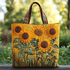 Bolsa Clássica Acolchoada - Girassóis