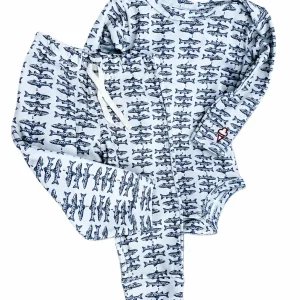 Conjunto Longo Baby Unissex Peixes