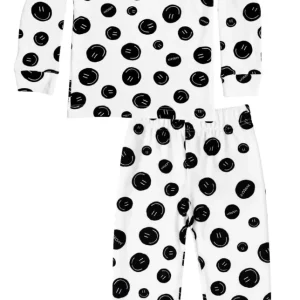 Conjunto Longo Infantil Unissex Sorrisos - Branco