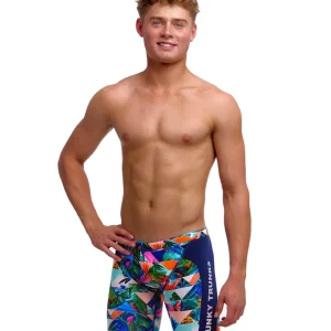Funky Trunks Boy's Training Jammers - Palm Prism