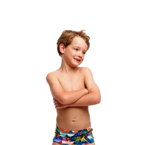 Funky Trunks Toddler Boy's Printed Trunks - Palm Prism