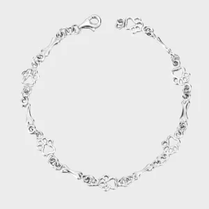 A pulseira «Laço Eterno» com patas e ossos