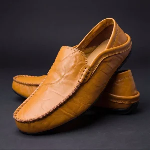 Mocassins em pele
