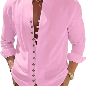 Camisa leve em algodão de mangas longas