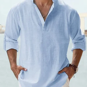 Camisa respirável em linho