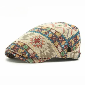 Boina vintage colorido para homem