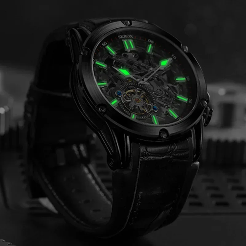Relógio de pulso masculino High-end | Luxo Esqueleto Automático - Image 4
