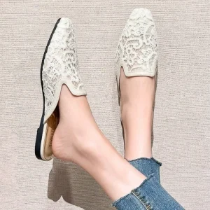Dentelle - Mules Ortopédicas em Renda Floral