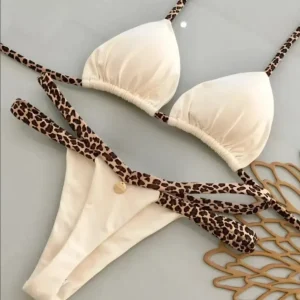 Biquíni Feminino Moda Praia Estilo Animal Print