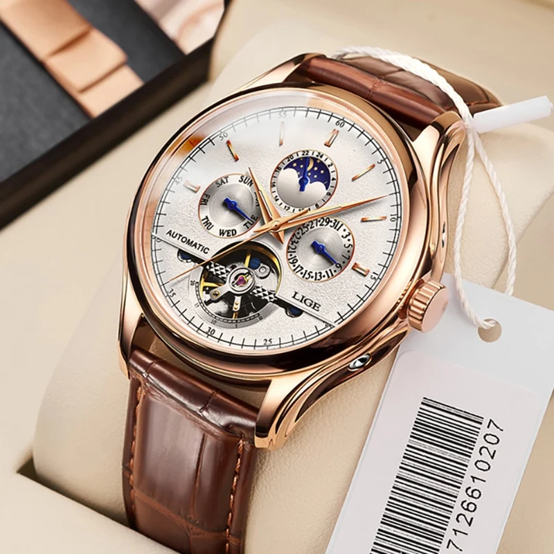 Relógio de Pulso Masculino, Automático, Esportivo, Mecânico, TOURBILLON, Esporte, Elegante - Image 2