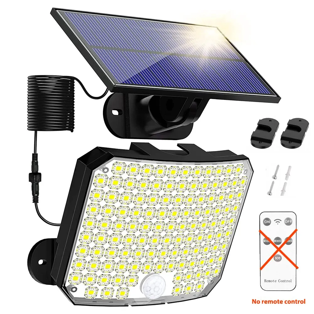Luminária solar LED externa super brilhante com sensor de movimento, controle remoto e classificação IP65 à prova d'água - Image 9
