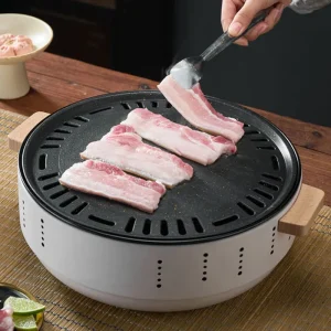 Fogão a Carvão com Rack de Churrasco Isolado