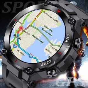 Smartwatch Masculino com GPS Real, Chamadas Bluetooth, Bússola, Bateria de 650mAh, Resistente à Água IP68 (2025)